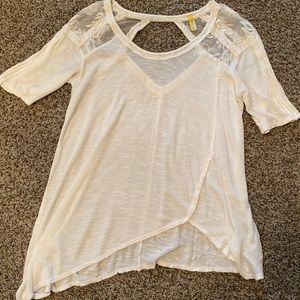 Free people women’s ivory lace tunic M